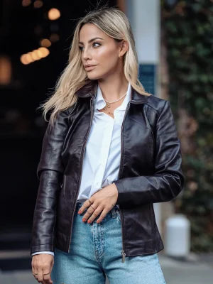 Elara – Women's Extended Leather Jacket