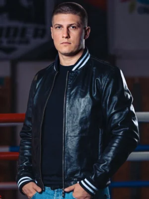Vortex Leather Bomber Jacket