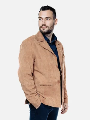 Zane Beige Suede Blazer