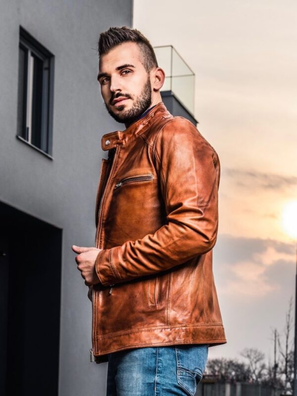 Aceon Leather Jacket - Image 6