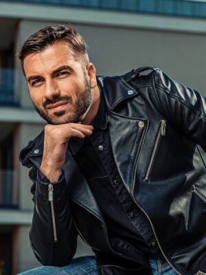 Knoxx Regal Leather Casual Biker Jacket
