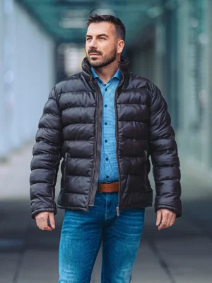 Bronco Leather Puff Jacket